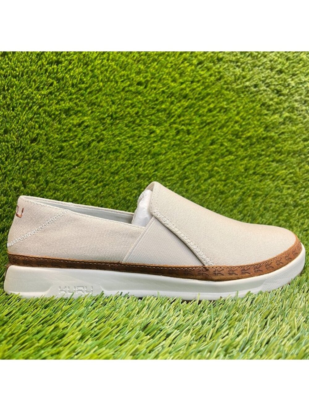 Kuru Roam Atla Classic Womens Size 10.5 Beige Brown Casual Walking Slip-On Shoes